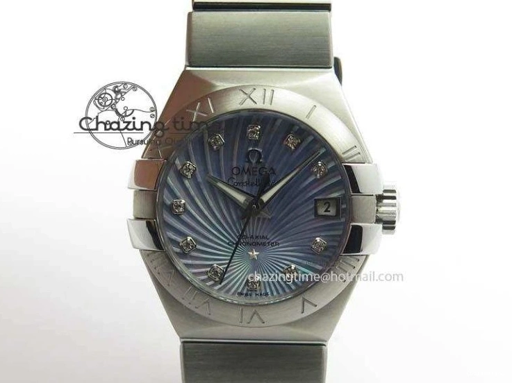 0515 Constellation 28mm V6F Best Edition SS Blue Dial On SS Bracelet A MultiPurpose 8201